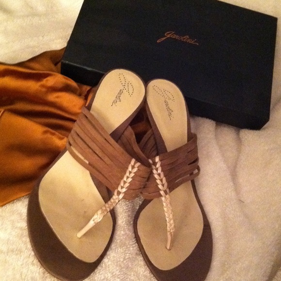 Garolini sandals - braided leather and suede strap