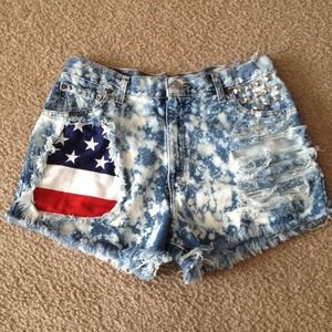 Handmade high waisted shorts.