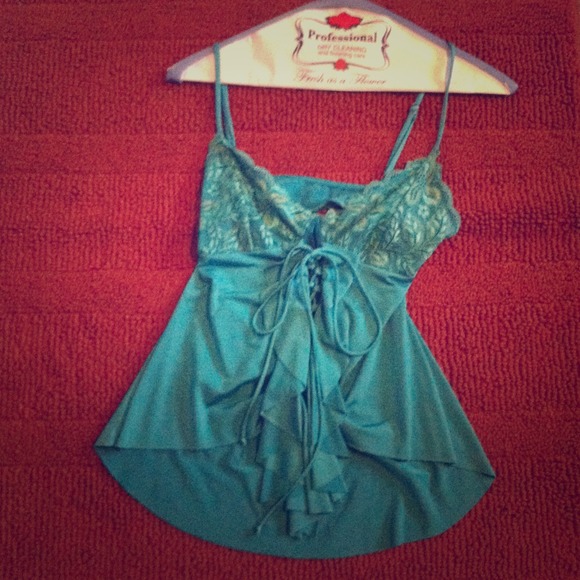 Marciano by Guess teal lace top