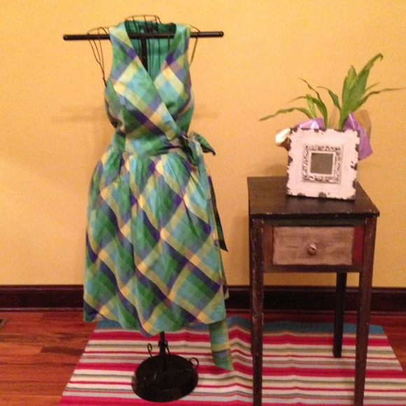 Ralph Lauren silk wrap around dress. RESERVED!!!!!