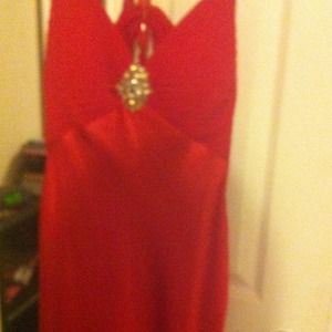 Cache red formal floor length dress size 4