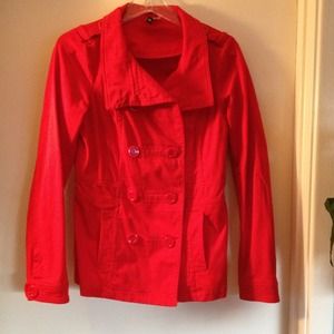 Light weight Red Denim jacket