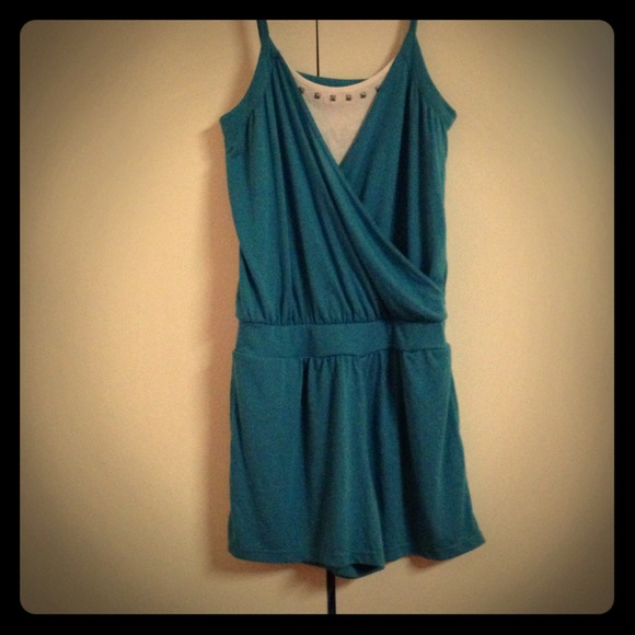 Dresses & Skirts - Blue jumper with studs detail