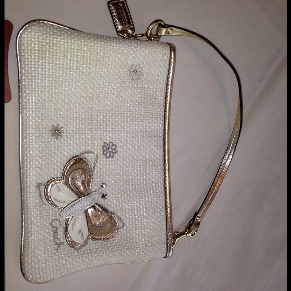 Authentic Coach clutch and bracelet