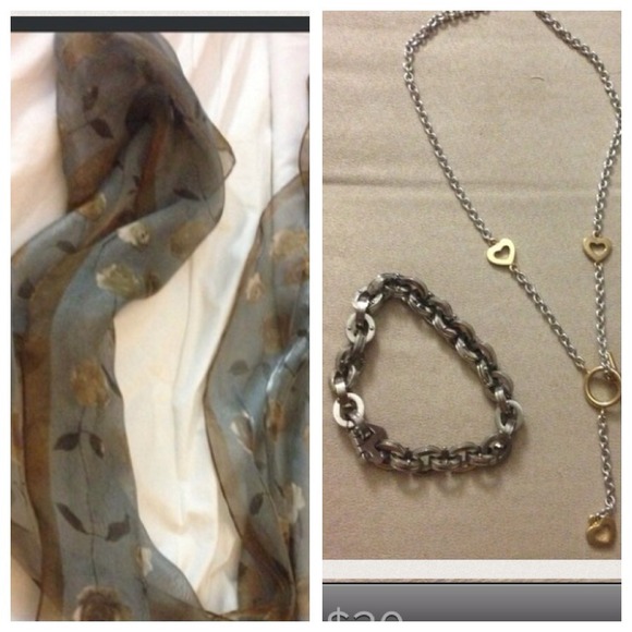 Bundled Bracelet & necklace & scarf