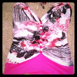 Arden B Bright Sheer Tunic Shirt