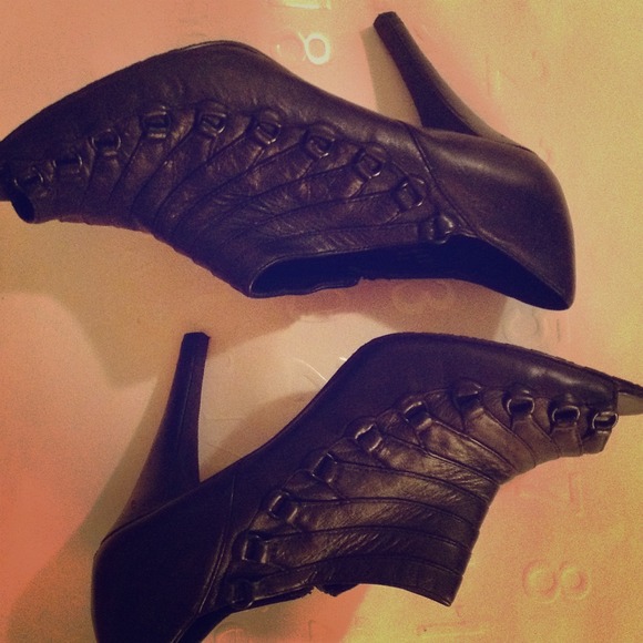 Calvin Klein peep toe booties! Reduced!