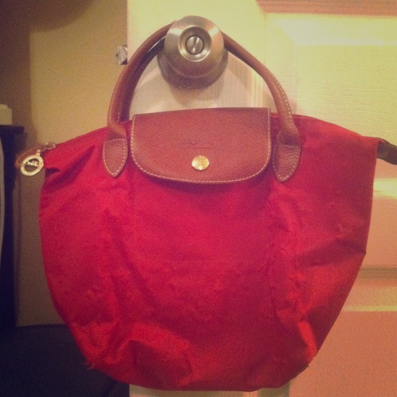 Red Mini Longchamp Le Pliage