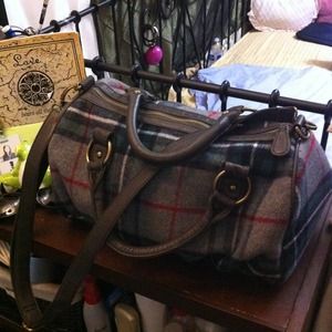 American Eagle Duffle Bag & Brown Flats