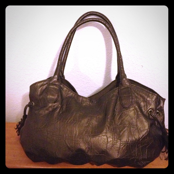 Dark bronze handbag