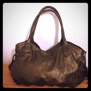 Dark bronze handbag