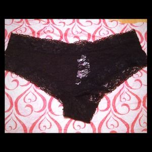 Black lace cheeky underwear