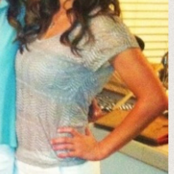 💗SOLD in Bundle🎀Nordstrom lace/sheer top - Picture 2 of 4