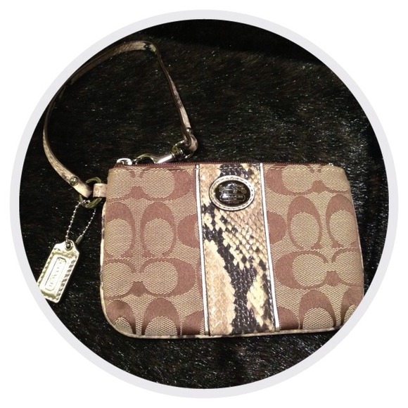 🐍COACH🐍 Signature Python Wristlet - Picture 2 of 3