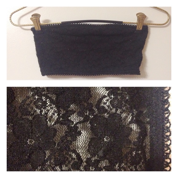✖SOLD✖Black Floral Lace Bandeau