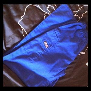 Blue scrub pants