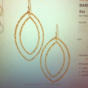 RESERVED Stella & Dot Gold Bardot Earrings