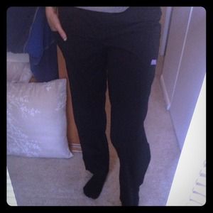 Black cargo scrub pants