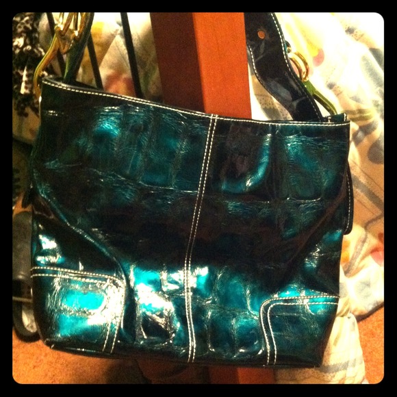 Teal green purse