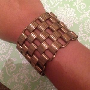 Big brass statement chain bracelet