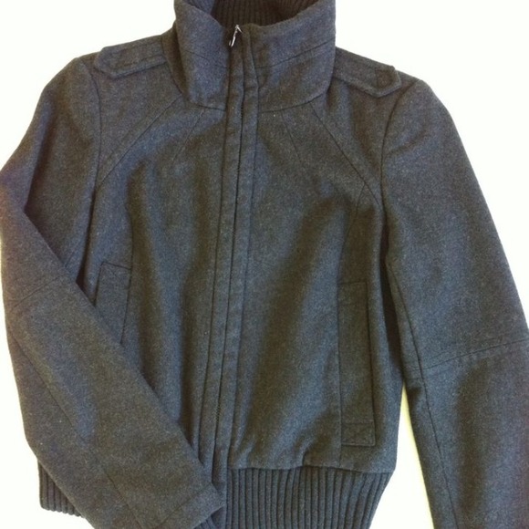🚫SOLD🚫Zara charcoal grey wool bomber jacket