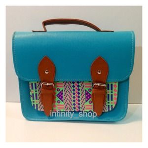 🚫Sold🚫Aztec satchel 11" handbag with long strap