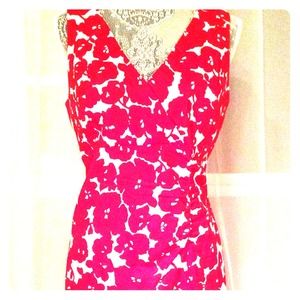 Summer Red and White Dress