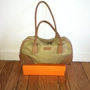 Prague Nylon and leather handbag