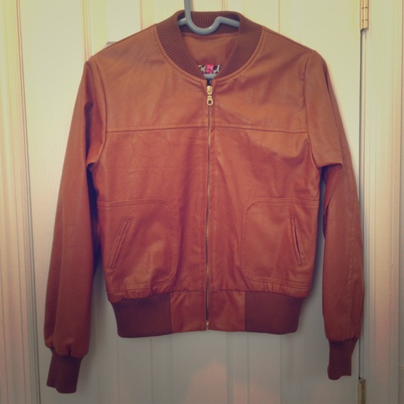 Faux leather jacket
