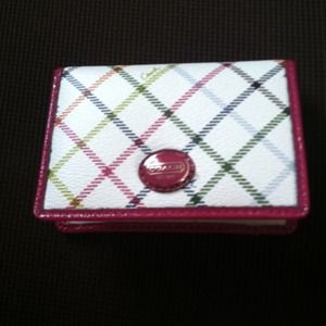 SOLD!!!! Authentic Coach Tattersall card case