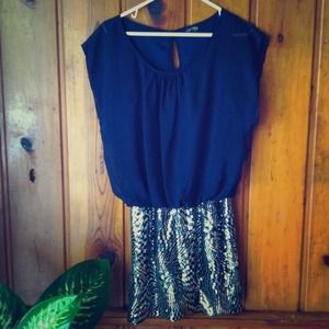 Love Reign blue and silver sequin dress