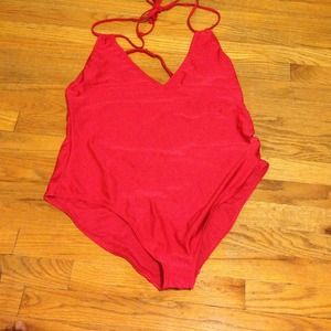 Old Navy One piece red bathing suit.