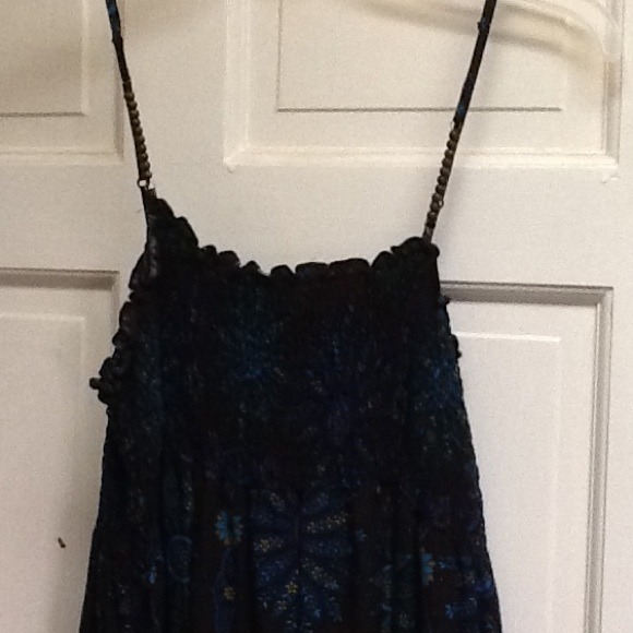 Thin strapped multi-print summer dress