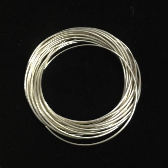 21 strand sterling silver bangle bracelet
