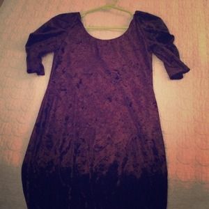 Crushed velvet dress