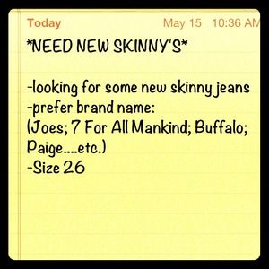 Skinny Jeans!!  ❤💛💙