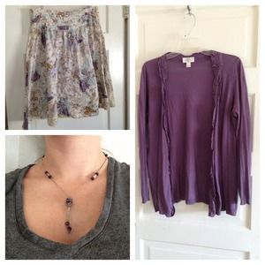 Reserved bundle: necklace, sweater, skirt