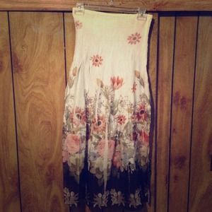 Tube top flowery dress!
