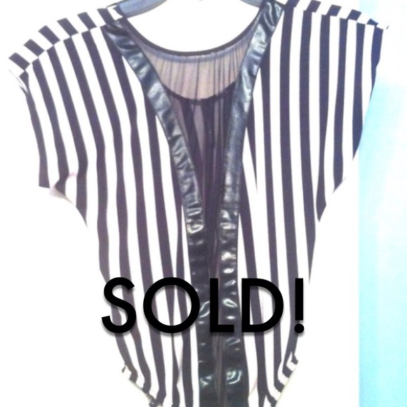 SOLD❗ Black and white mesh bodysuit