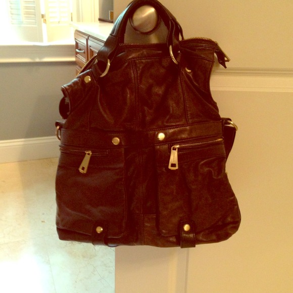 Authentic Andrew Marc brown leather tote