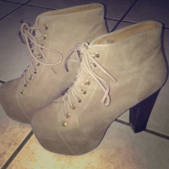 Jeffrey Campbell Boots - Jeffrey Campbell lita in taupe suede