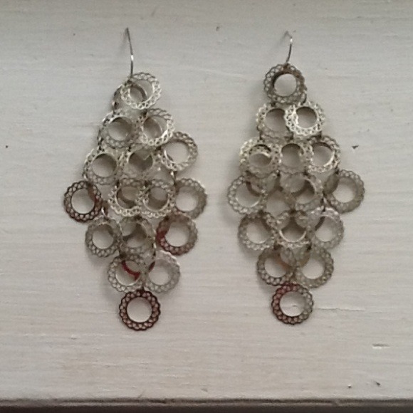 Large chandelier typed earrings