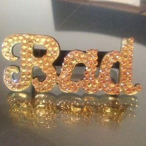 ❌HOLD❌2-finger rhinestoned BAD ring