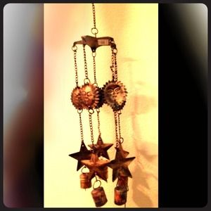 Wind chime with suns and stars