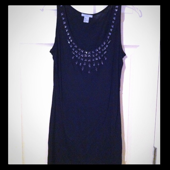 Sequin tank- black