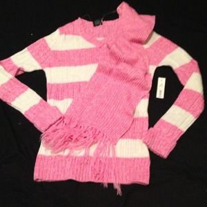 SOLD Girls 10/12 new sweater and scarf