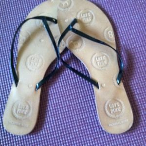 Cute victoria secret black patent leather Sandals