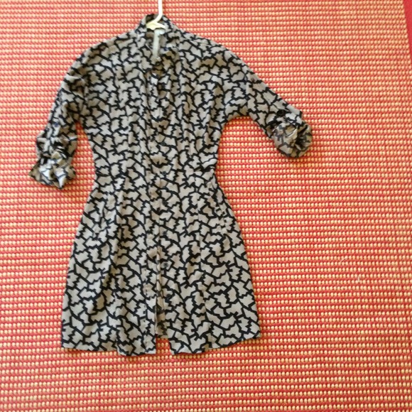 Abstract houndstooth designed shirt dress size XS - Picture 1 of 3