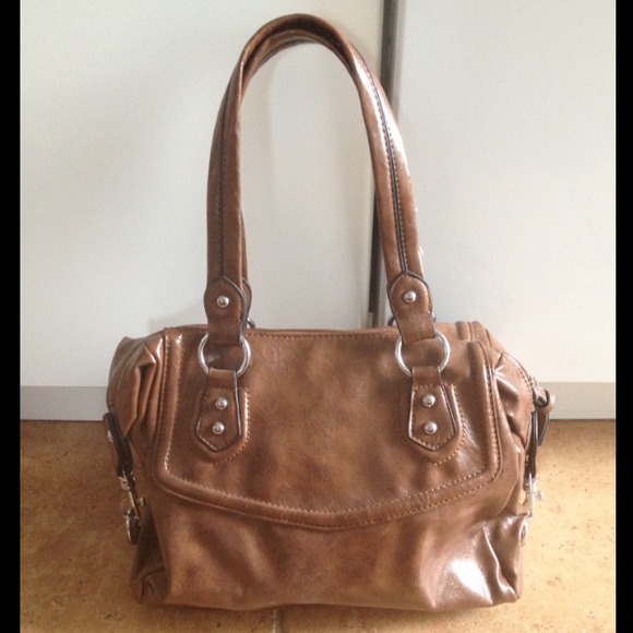 Brown Faux Leather Handbag