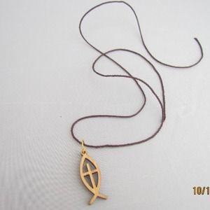 Olive Wood with a Fish symbol